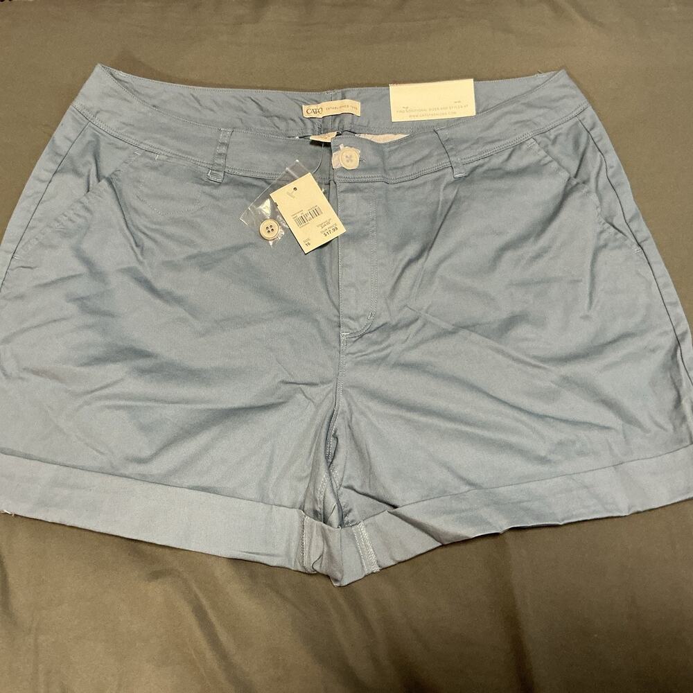 NWT Cato Blue/Gray Contemporary Shorts Size 16 #3779